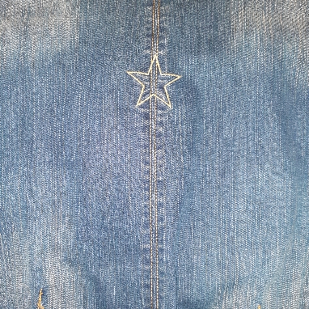 JEANSTAR Women's Acid-Washed Retro Jean Jacket - Picture 4 of 4